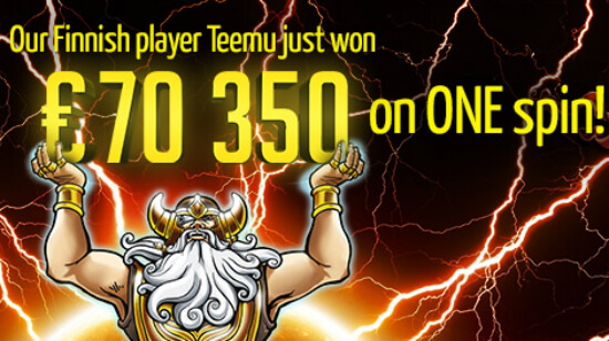 A Spin Worth  70k on The Hall of Gods at iGame