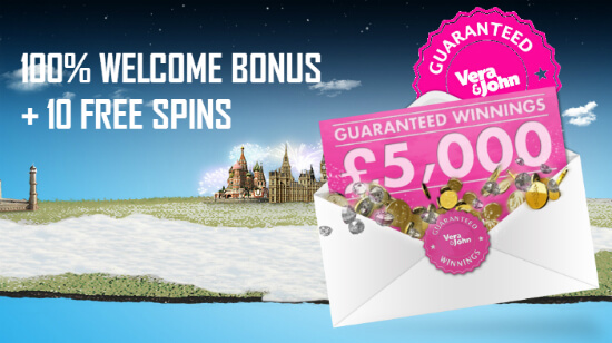 10 Free Spins, Â£100 Bonus, and Guaranteed Winnings at Vera&John!